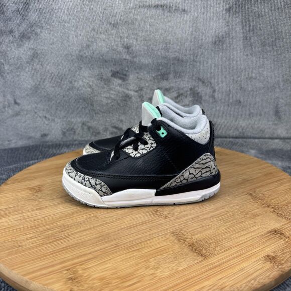 Nike Air Jordan 3 Retro Shoes Toddler Size 7C Mint Foam Elephant DM0968-031 - Picture 3 of 8